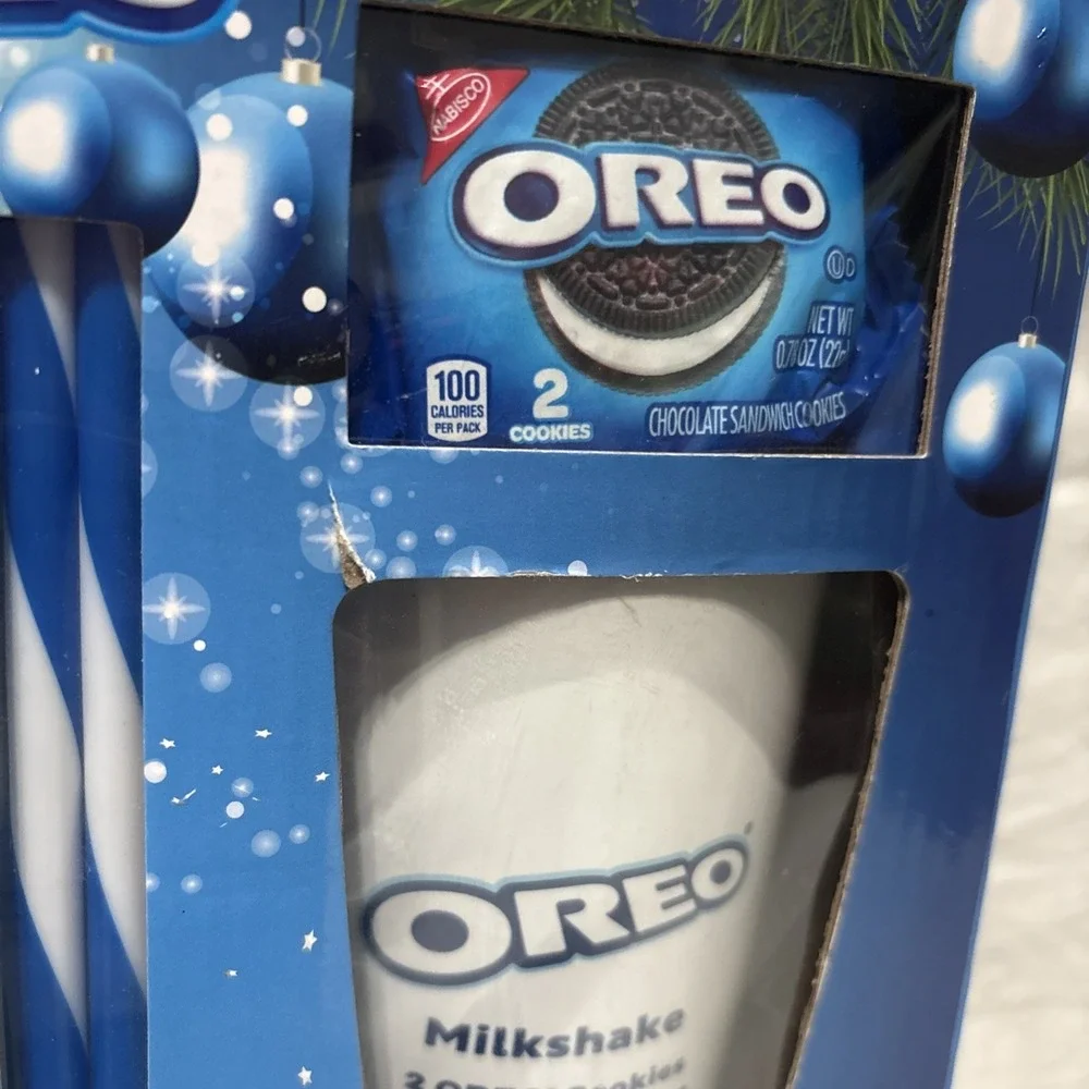 Oreo Cookie Milkshake set two ceramic glasses Christmas/birthday Gift Present‎
